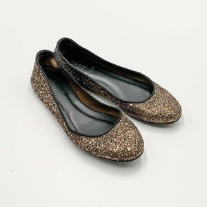 J. Crew glitter flats